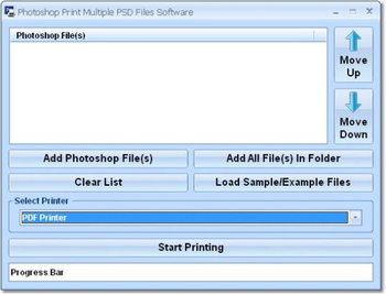 Photoshop Print Multiple PSD Files Software screenshot