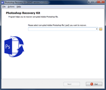 Photoshop Recovery Kit screenshot