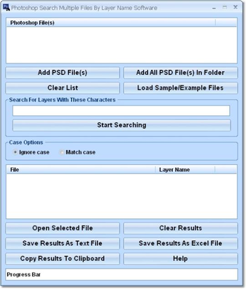 Photoshop Search Multiple Files By Layer Name Software screenshot