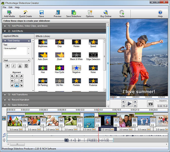 PhotoStage Free Slideshow Maker screenshot