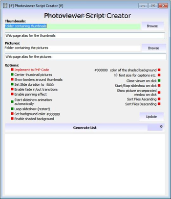 Photoviewer Script Creator screenshot