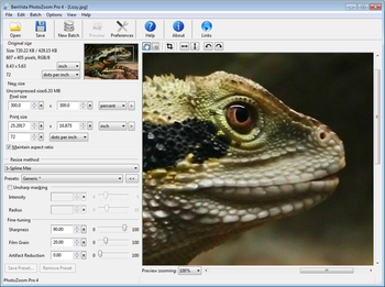 PhotoZoom Pro 3 screenshot