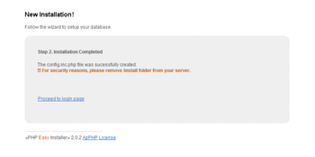 PHP Easy Installer screenshot