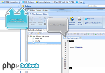 PHP for Outlook screenshot