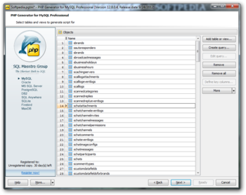 PHP Generator for MySQL Professional screenshot 2