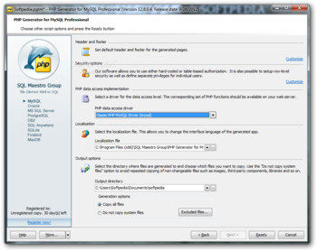 PHP Generator for MySQL Professional screenshot 5