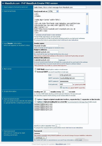 PHP Mass/Bulk Emailer screenshot 2