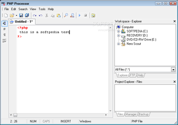 PHP Processor screenshot