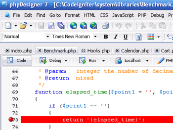 phpDesigner 8 screenshot 2