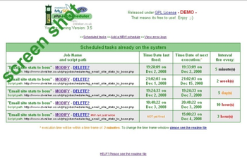 PhpJobScheduler screenshot