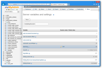 phpMyAdmin screenshot 10