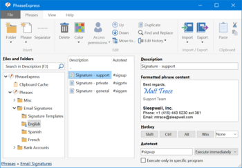 PhraseExpress Text Expander screenshot 3