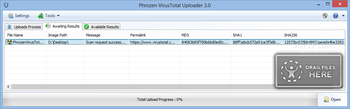 PhrozenSoft VirusTotal Uploader screenshot 2