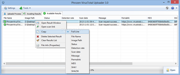 PhrozenSoft VirusTotal Uploader screenshot 6