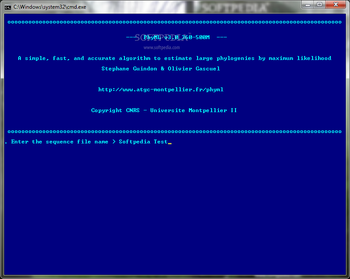 PhyML screenshot