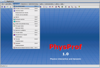 PhysProf screenshot 2