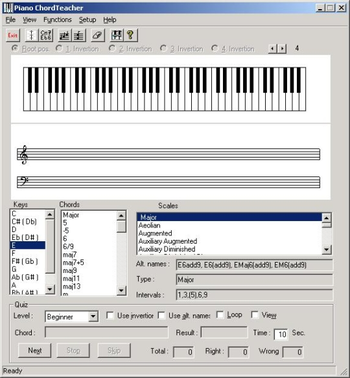 Piano ChordTrainer screenshot