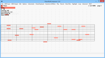 PianoRollComposer screenshot