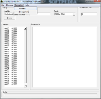 PIC (10)(12)(14)(16)XXX Disassembler screenshot 2