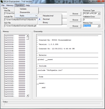 PIC24 Disassembler screenshot 3