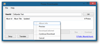 Picasa Downloader screenshot 2
