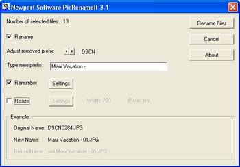 PicRenameIt screenshot