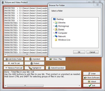 Picture and Video Protection screenshot