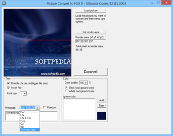Picture Convert to Hex II screenshot