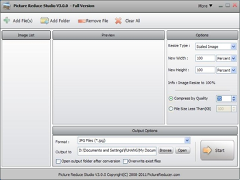 Picture Reduce Studio screenshot