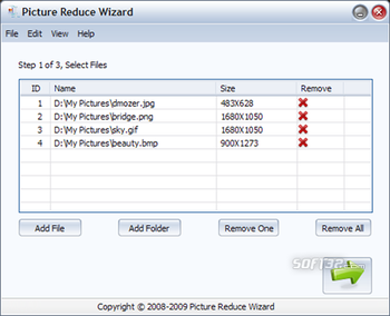 Picture Reduce Wizard screenshot