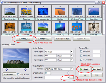 Picture Resizer Pro 2007 screenshot 3