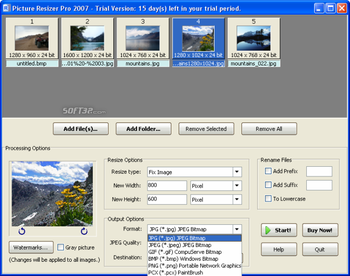 Picture Resizer Pro 2007 screenshot 6