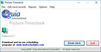 Picture Timeclock screenshot