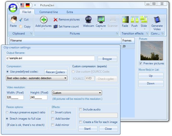 Picture2avi screenshot