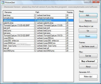 Picture2avi screenshot 6