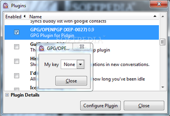 Pidgin-GPG screenshot