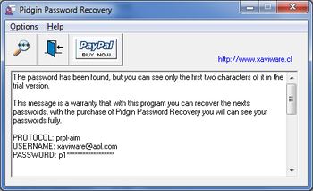 Pidgin Password Recovery screenshot 2
