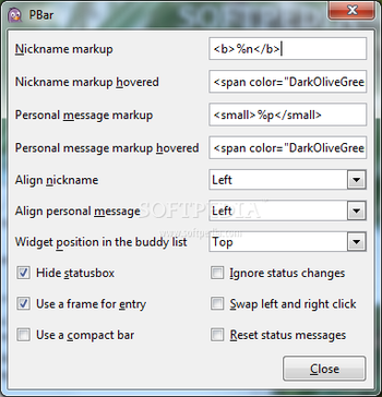 Pidgin PBar screenshot 3