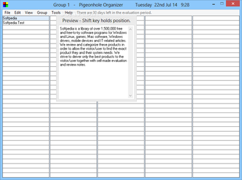 Pigeonhole Organizer screenshot