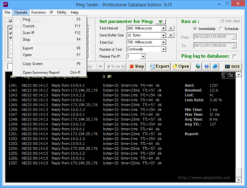 Ping Tester - Professional Database Edition screenshot 3