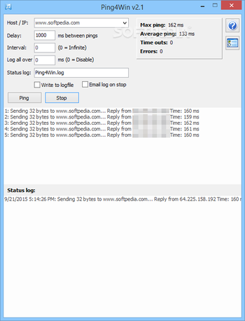 Ping4Win screenshot