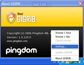 Pingdom GIGRIB screenshot