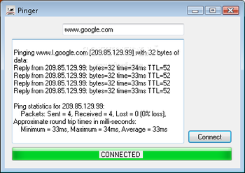 Pinger screenshot