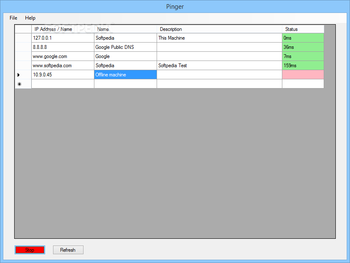 Pinger screenshot