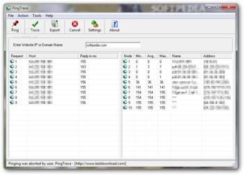 PingTrace screenshot