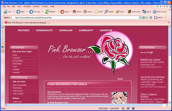 Pink Browser screenshot