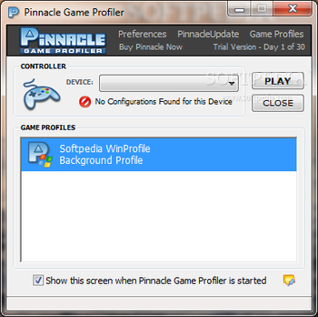 Pinnacle Game Profiler screenshot