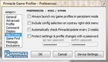 Pinnacle Game Profiler screenshot 10