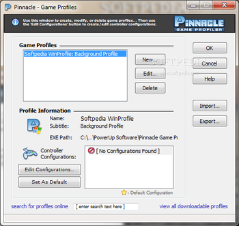 Pinnacle Game Profiler screenshot 2