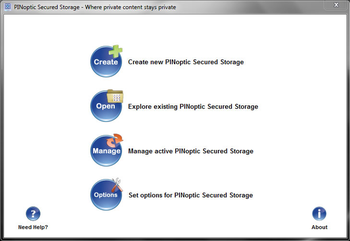 PINoptic Secure Storage screenshot
